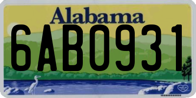 AL license plate 6AB0931