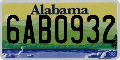 AL license plate 6AB0932