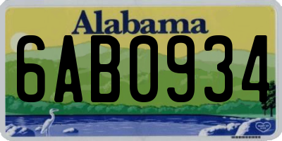 AL license plate 6AB0934