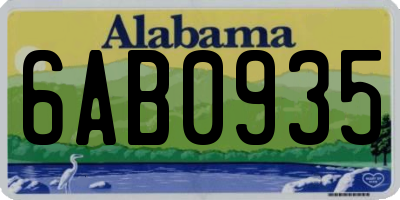 AL license plate 6AB0935