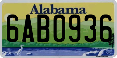 AL license plate 6AB0936