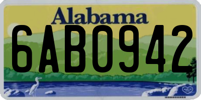 AL license plate 6AB0942