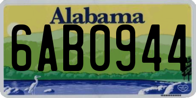 AL license plate 6AB0944