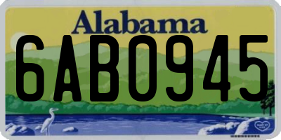 AL license plate 6AB0945