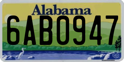 AL license plate 6AB0947