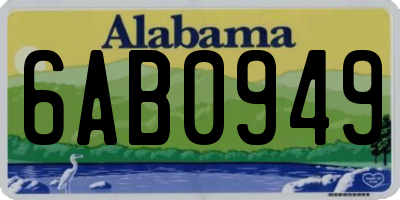 AL license plate 6AB0949