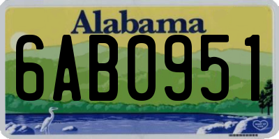 AL license plate 6AB0951