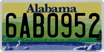 AL license plate 6AB0952