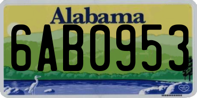 AL license plate 6AB0953