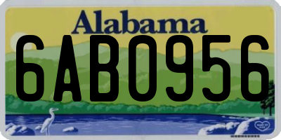 AL license plate 6AB0956
