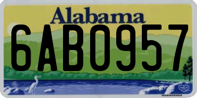 AL license plate 6AB0957