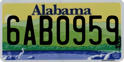 AL license plate 6AB0959