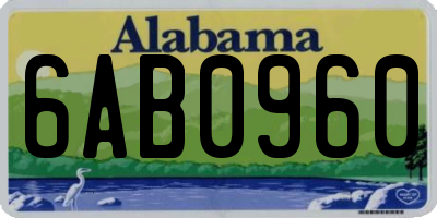 AL license plate 6AB0960