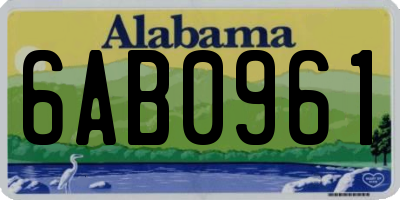 AL license plate 6AB0961