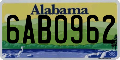 AL license plate 6AB0962