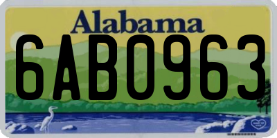 AL license plate 6AB0963
