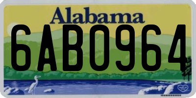 AL license plate 6AB0964