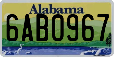 AL license plate 6AB0967