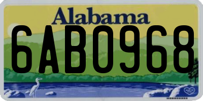 AL license plate 6AB0968