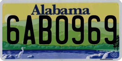 AL license plate 6AB0969