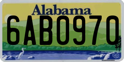 AL license plate 6AB0970