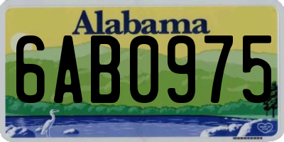AL license plate 6AB0975