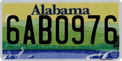 AL license plate 6AB0976