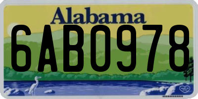 AL license plate 6AB0978