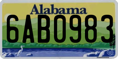 AL license plate 6AB0983