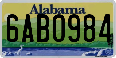 AL license plate 6AB0984