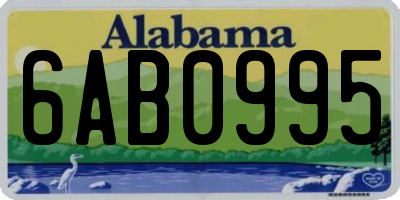 AL license plate 6AB0995