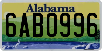 AL license plate 6AB0996