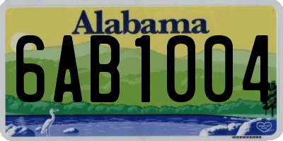 AL license plate 6AB1004