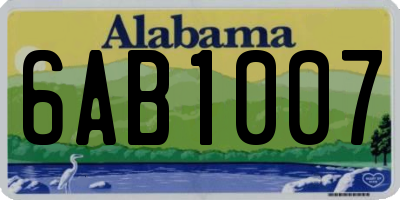 AL license plate 6AB1007