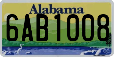 AL license plate 6AB1008