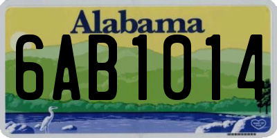 AL license plate 6AB1014