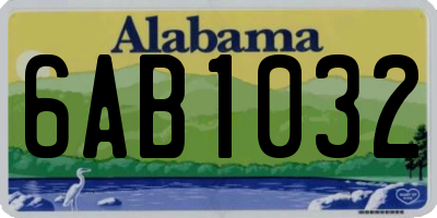 AL license plate 6AB1032