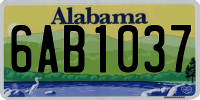 AL license plate 6AB1037