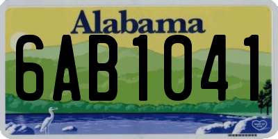 AL license plate 6AB1041