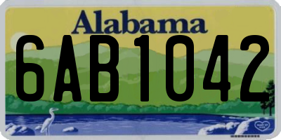 AL license plate 6AB1042