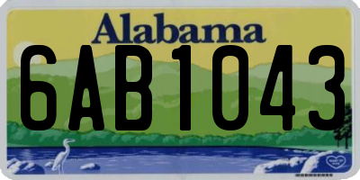 AL license plate 6AB1043