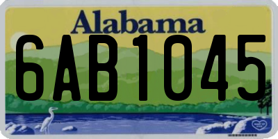 AL license plate 6AB1045