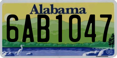 AL license plate 6AB1047