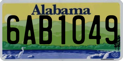 AL license plate 6AB1049