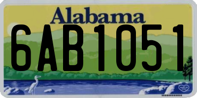 AL license plate 6AB1051