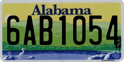 AL license plate 6AB1054