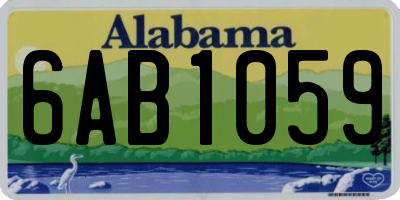 AL license plate 6AB1059