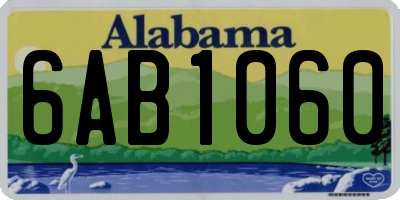 AL license plate 6AB1060