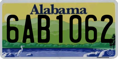 AL license plate 6AB1062