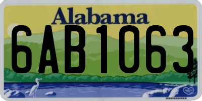 AL license plate 6AB1063
